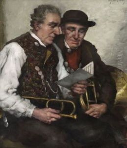 Zwei Dorfmusikanten Aus Dem Dachauer Land