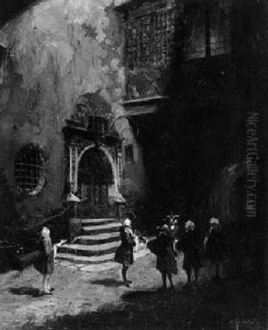 Nachtliches Konzert Vor Dem Rathaus In Rothenburg Ob Der Tauber by Robert Frank-Krauss