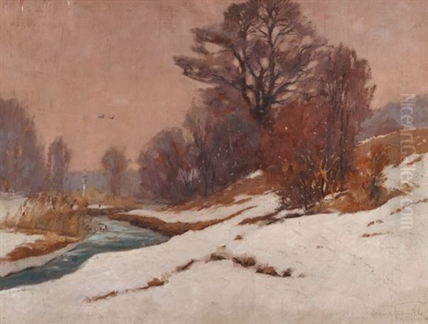 Paysage Hivernal Au Cours D'eau - view 1