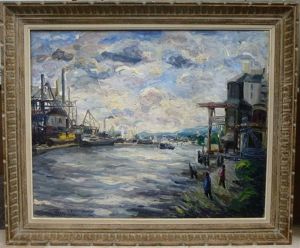 Usines Sur La Seine A Rouen (?) by Frank-Will