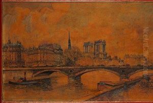 Vue De Paris, Le Pont Louis-philippe, L'ile Saint Louis Et Notre Dame by Frank-Will