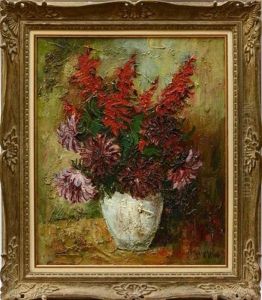 Bouquet De Dahlias Et De Glaieuls by Frank-Will