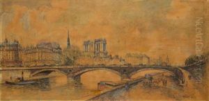 Vue De Paris, Le Pont Louis-philippe, L'ile Saint Louis Et Notre Dame Vue De Paris, Le Pont Louis-philippe, L'ile Saint Louis Et Notre Dame