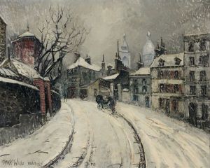 Vue De Montmartre Et Du Sacre-coeur Sous La Neige Vue De Montmartre Et Du Sacre-coeur Sous La Neige