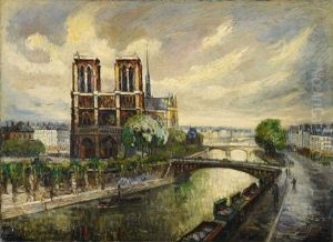 Coup De Soleil Sur Notre Dame Et La Seine, Paris by Frank-Will