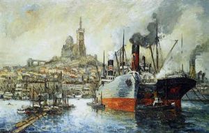 Le Port De Marseille Et Notre Dame De La Garde by Frank-Will