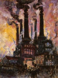 Les Cheminees Fumantes A Rouen by Frank-Will
