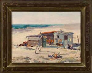The Shack By The Sea by Eugene Pierre Franquinet