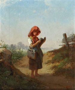 Lesendes Madchen by Carl Joseph Franz