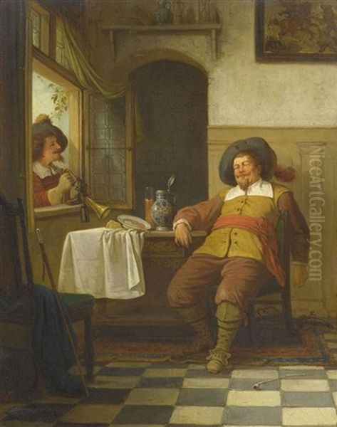 Ruhender Mann Im Wirtshaus - view 1
