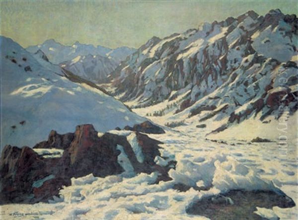Hochgebirglandschaft Im Winter - view 1