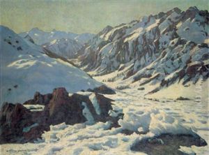 Hochgebirglandschaft Im Winter by Heinrich Franz