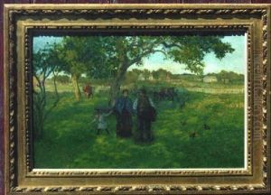 Meeting On The Village Green by August Franzen