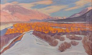 Premier Givre Vallee Du Rhone (valais) by Albert Henri Charles Franzoni