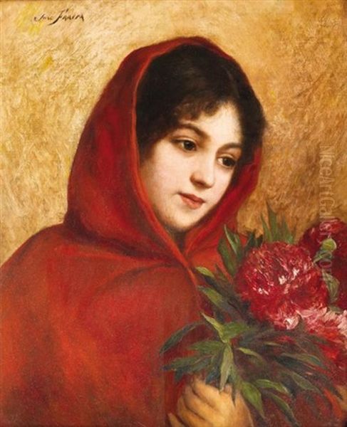 Jeune Fille Au Bouquet - view 1