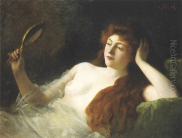 Jeune Femme Au Miroir - view 1
