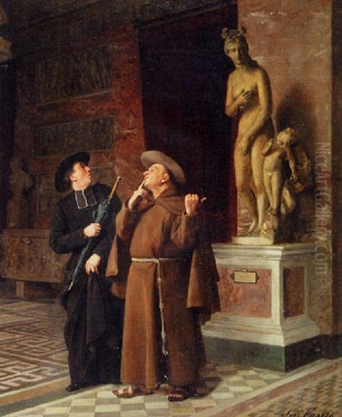 Deux Ecclesiastiques Au Musee - view 1