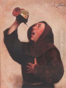 Le Moine A La Chevrette De Vin by Jose Frappa
