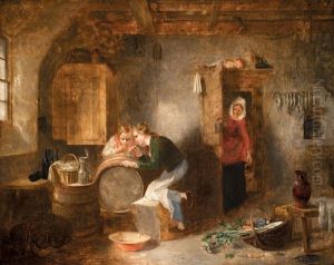 Tapping An Ale Barrel by Alexander Fraser the Elder
