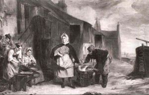 Scene Near Newhaven, Near Edinburgh by Alexander Fraser the Elder