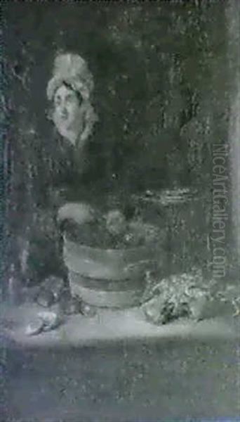 A London Oyster Stall - view 1