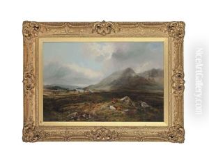 A Picnic In The Highlands, With Loch Awe Beyond by Alexander Fraser the Younger