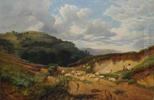 A Shepherd And Sheep In A Landscape