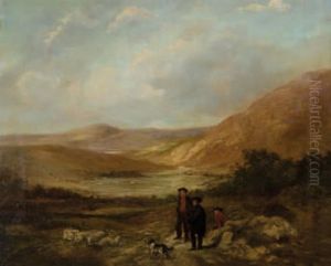 Wayside Chat, Paysage Ecossais by Alexander Fraser the Younger