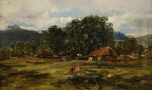 Resting In A Hayfield