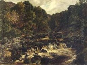 Fisherman By A Highland Brook by Alexander Fraser the Younger