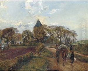 Spring Time After A Shower: Tinkers On The Tramp by Alexander Fraser the Younger