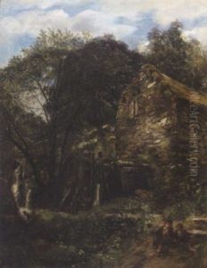 An Old Watermill, North Wales by Alexander Fraser the Younger