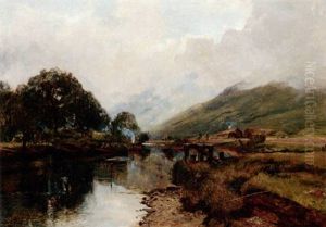 A Highland River Landcape by Alexander Fraser the Younger