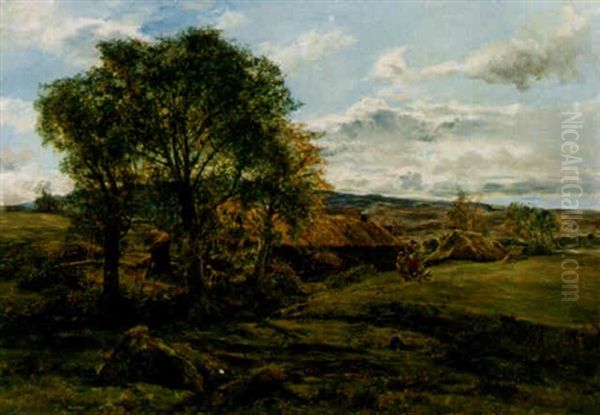 Thatched Cottages In A Hilly Landscape - view 1
