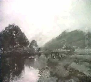 Barges On A Highland River Barges On A Highland River