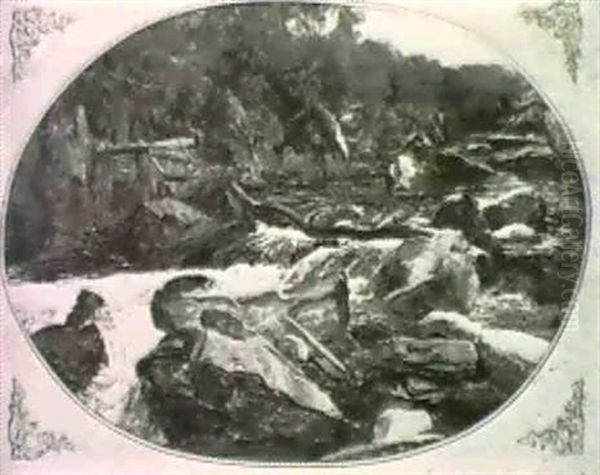 A Salmon Leap On The Conway, North Wales - view 1