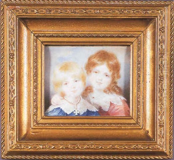 Portrait Of Two Young Girls In Antebellum Southern Dress - view 1