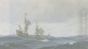Vasco Da Gama Rounding The Cape by John Fraser