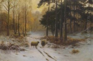 Sheep In A Winter Forest by Malcolm Fraser