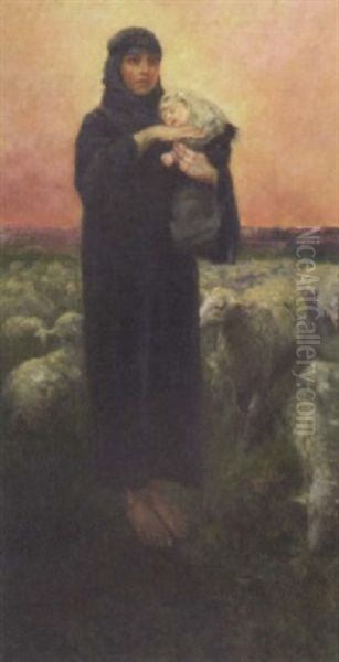 Shepherdess And Child - view 1