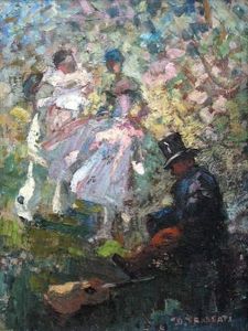 Musiciens Au Parc by Dominique Frassati