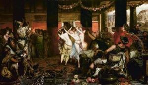 Danse Orientale Dans Un Palais De La Rome Antique by Friedrich August Fraustadt