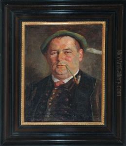 Portrait Eines Pfeife Rauchenden Mannes In Innsbrucker Tracht