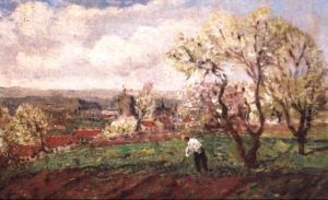 Jardinier Dans La Campagne Normande by Charles Frechon