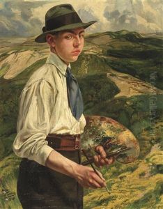 Portrait Of Georges Frederic (1918) by Leon Frederic