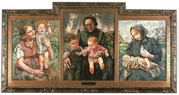 Sainte Famille - Les Ages De La Vie (3 Works In Triptych) - view 1