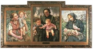 Sainte Famille - Les Ages De La Vie (3 Works In Triptych)