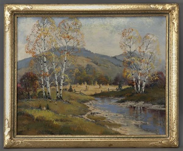 Fall Landscape With Stream - view 1