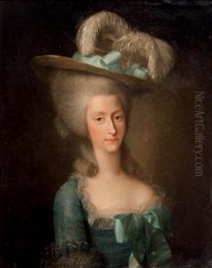 Portrait De La Comtesse D'artois, Marie-therese De Savoie by Jean-Martial Fredou