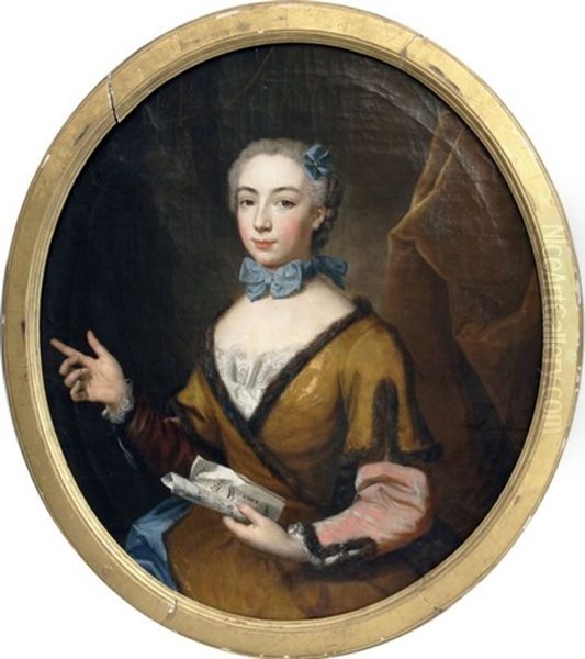 Portrait De Jeune Femme Tenant Une Partition - view 1